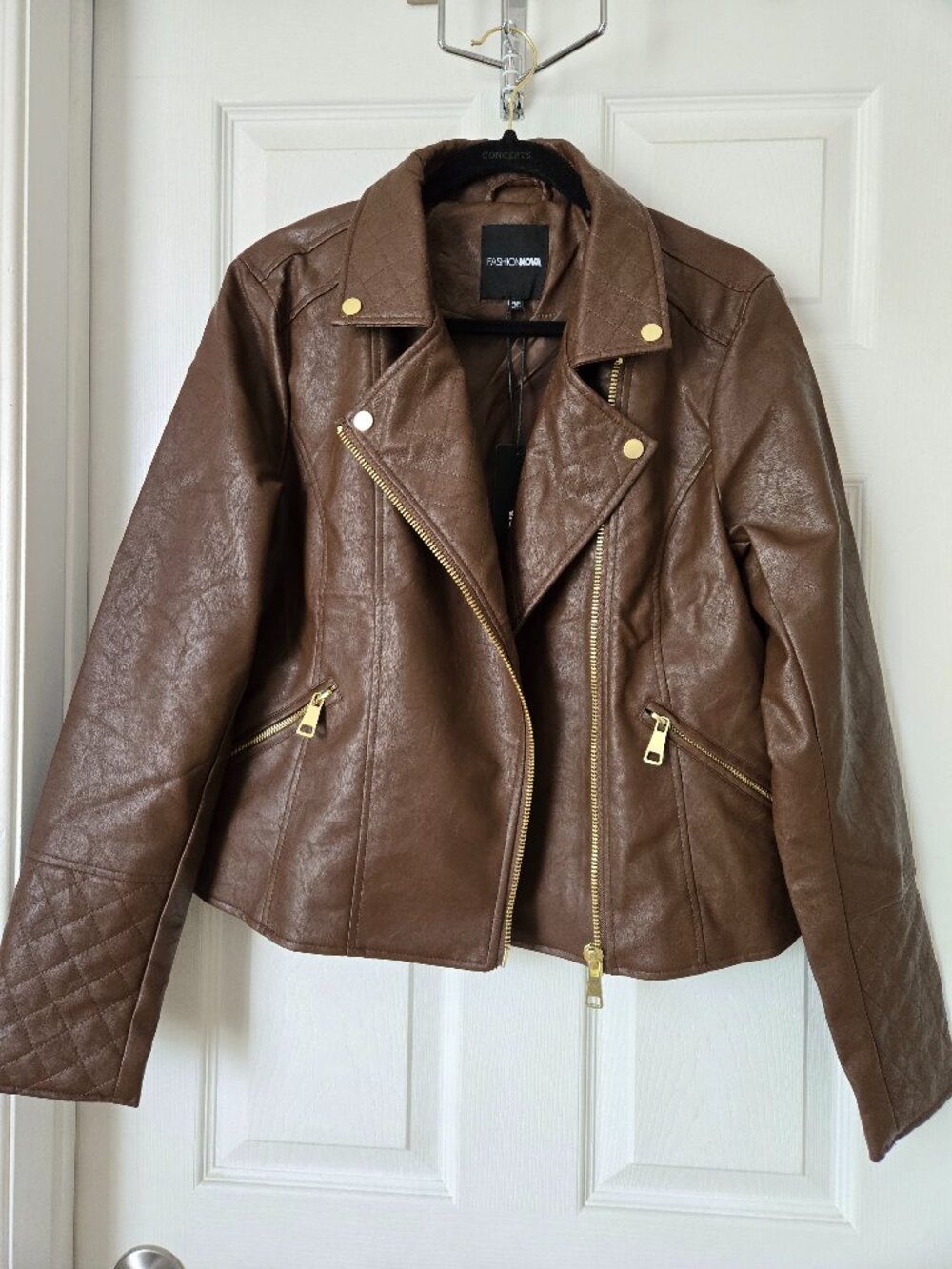 Faux Leather Moto Jacket